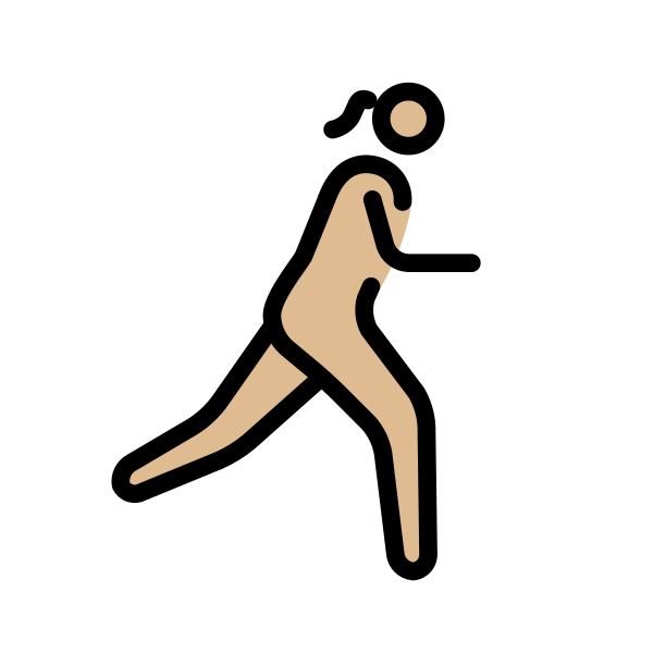 1F3C3 1F3FC 200D 2640 FE0F 200D 27A1 FE0F Vector