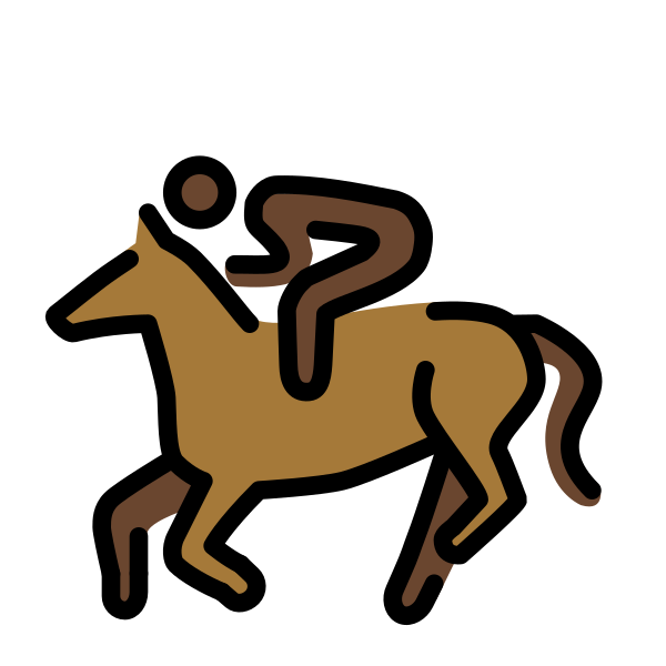 1F3C7 1F3FF Vector