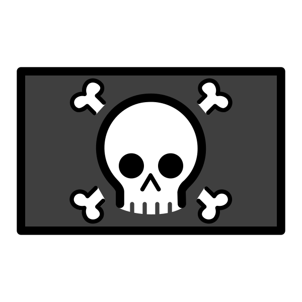 1F3F4 200D 2620 FE0F Vector