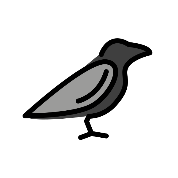 1F426 200D 2B1B Vector
