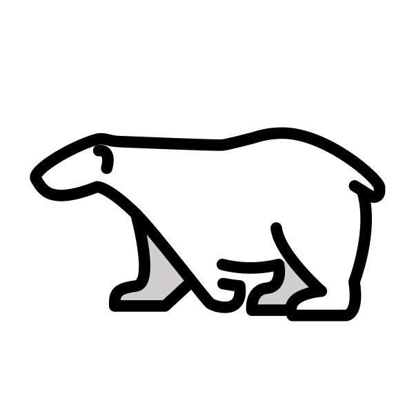 1F43B 200D 2744 FE0F Vector