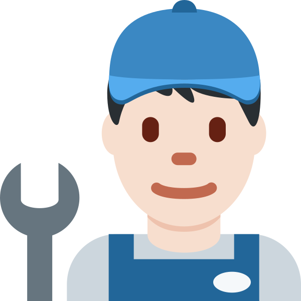1f468 1f3fb 200d 1f527 Vector