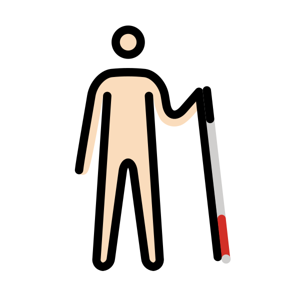1F468 1F3FB 200D 1F9AF 200D 27A1 FE0F Vector