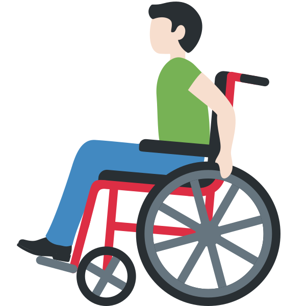1f468 1f3fb 200d 1f9bd Vector