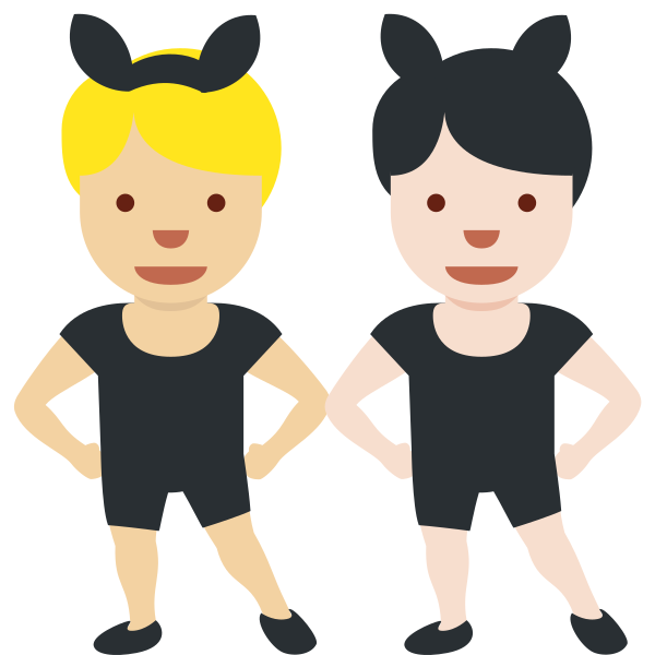 1f468 1f3fc 200d 1f430 200d 1f468 1f3fb Vector