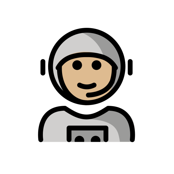 1F468 1F3FC 200D 1F680 Vector