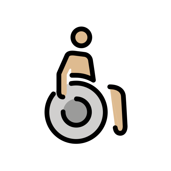 1F468 1F3FC 200D 1F9BD 200D 27A1 FE0F Vector