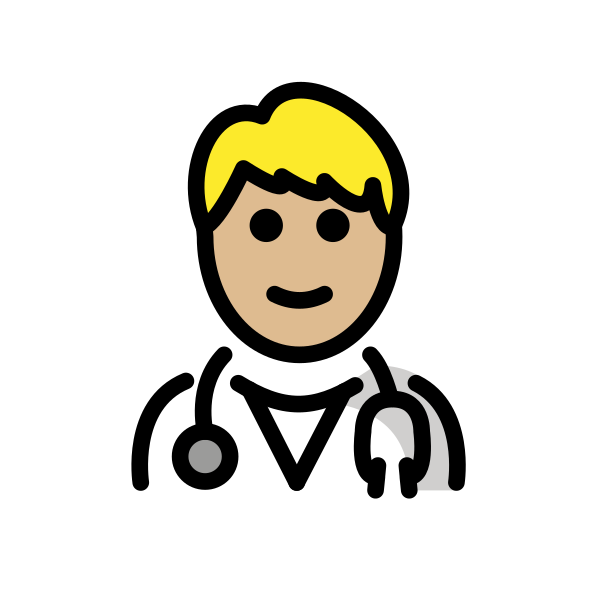 1F468 1F3FC 200D 2695 FE0F Vector