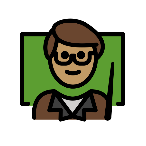 1F468 1F3FD 200D 1F3EB Vector