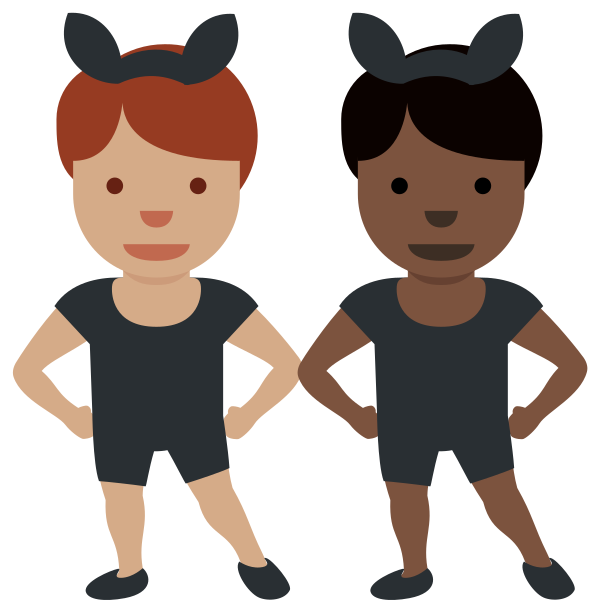 1f468 1f3fd 200d 1f430 200d 1f468 1f3ff Vector