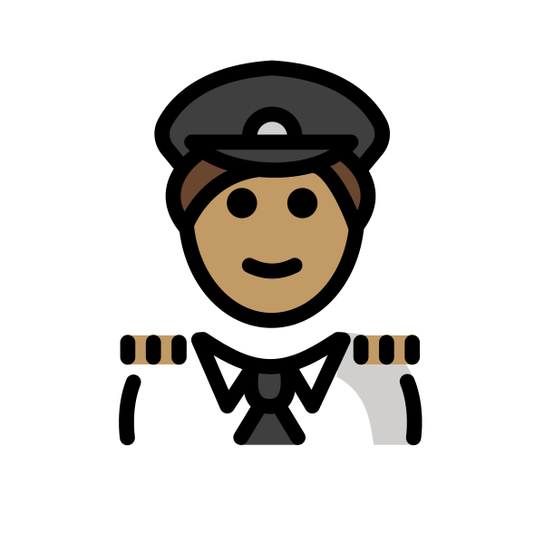 1F468 1F3FD 200D 2708 FE0F Vector