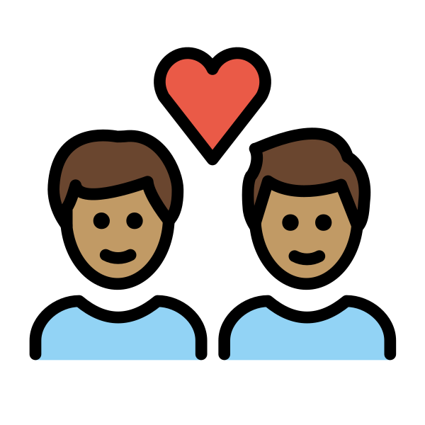 1F468 1F3FD 200D 2764 FE0F 200D 1F468 1F3FD Vector