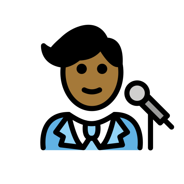 1F468 1F3FE 200D 1F3A4 Vector