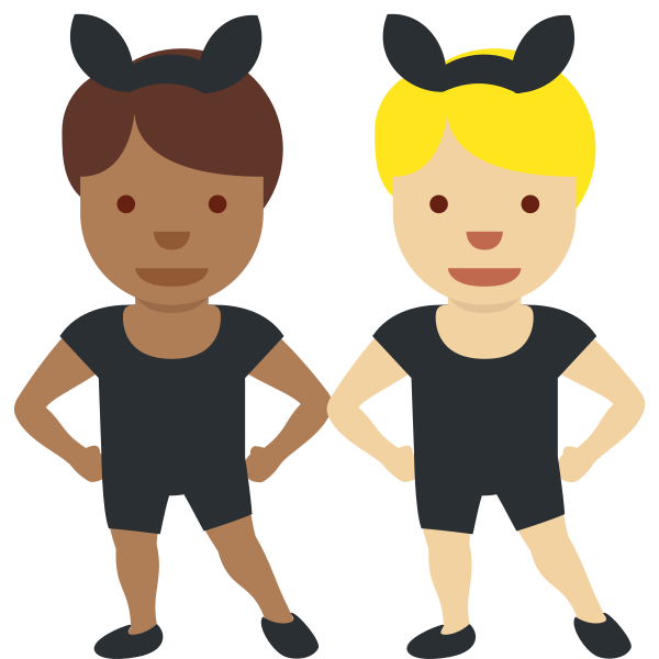 1f468 1f3fe 200d 1f430 200d 1f468 1f3fc Vector