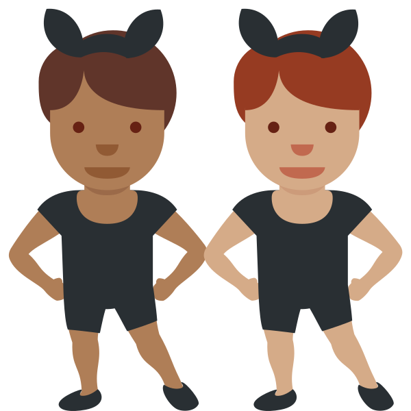 1f468 1f3fe 200d 1f430 200d 1f468 1f3fd Vector