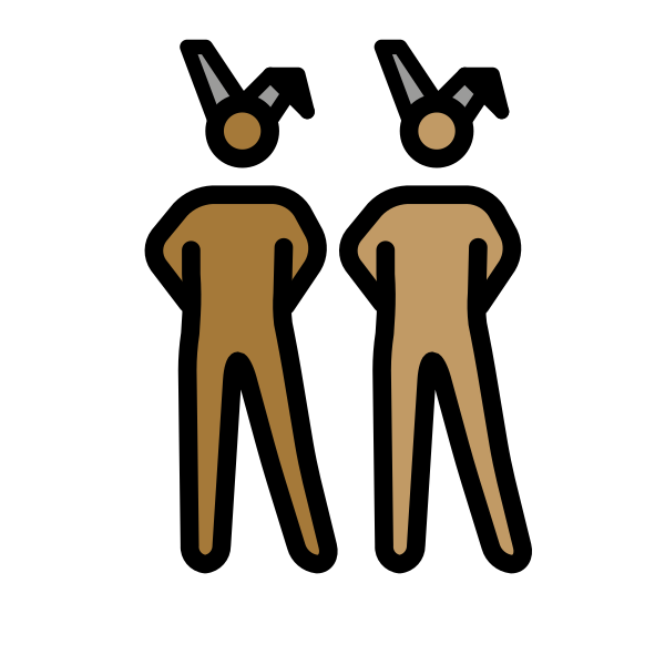 1F468 1F3FE 200D 1F430 200D 1F468 1F3FD Vector