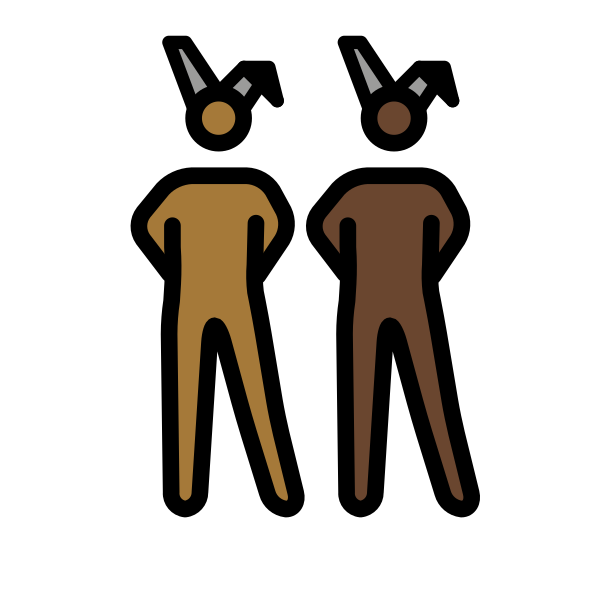 1F468 1F3FE 200D 1F430 200D 1F468 1F3FF Vector