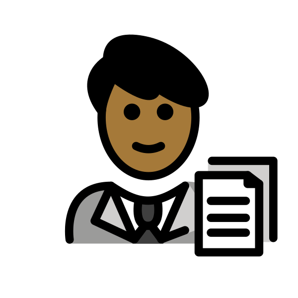 1F468 1F3FE 200D 1F4BC Vector