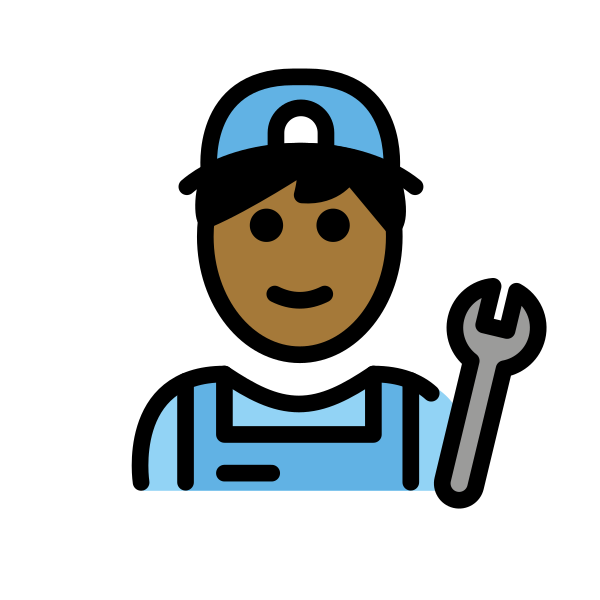 1F468 1F3FE 200D 1F527 Vector