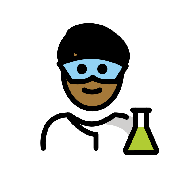 1F468 1F3FE 200D 1F52C Vector