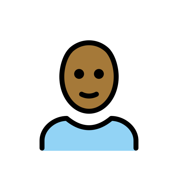 1F468 1F3FE 200D 1F9B2 Vector