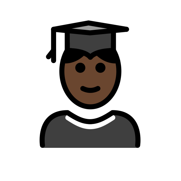 1F468 1F3FF 200D 1F393 Vector