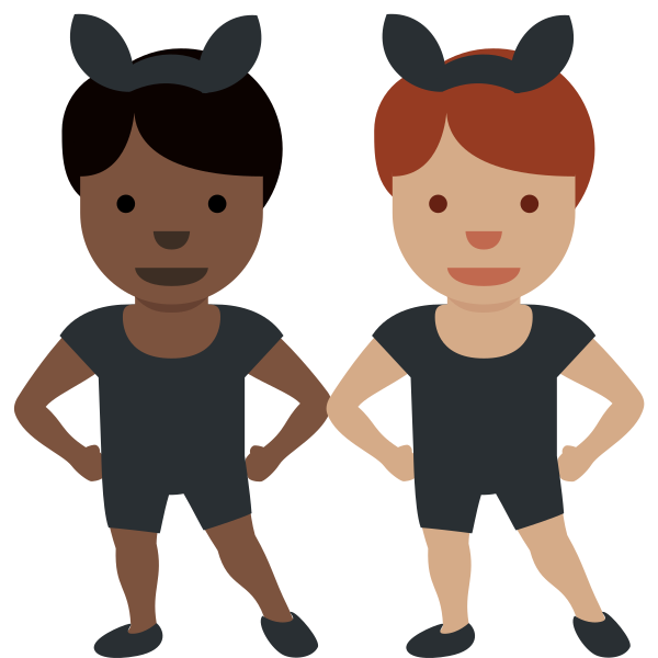 1f468 1f3ff 200d 1f430 200d 1f468 1f3fd Vector