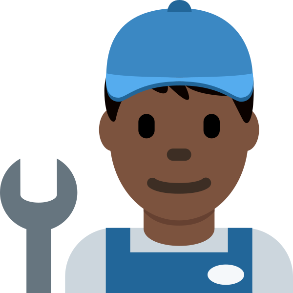 1f468 1f3ff 200d 1f527 Vector