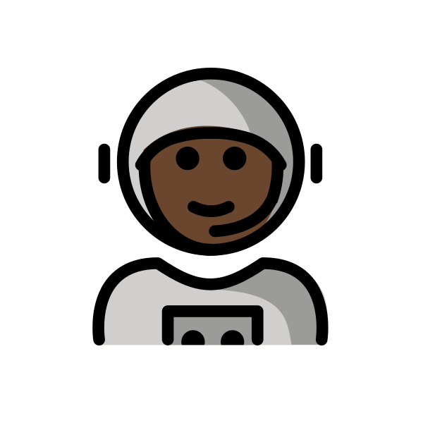 1F468 1F3FF 200D 1F680 Vector