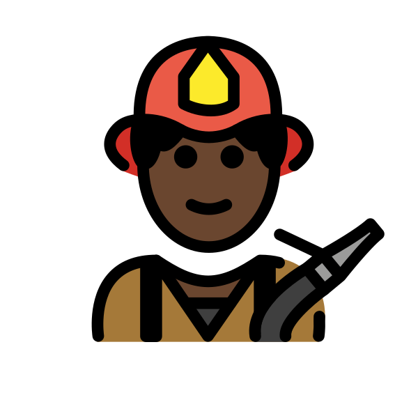 1F468 1F3FF 200D 1F692 Vector
