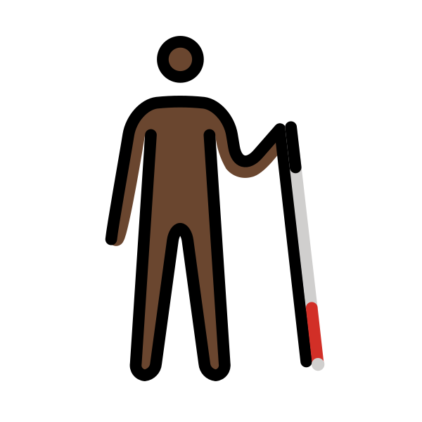 1F468 1F3FF 200D 1F9AF 200D 27A1 FE0F Vector