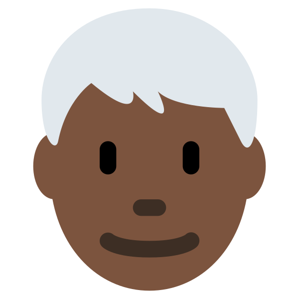 1f468 1f3ff 200d 1f9b3 Vector