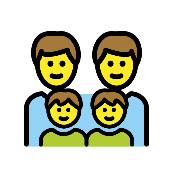 1F468 200D 1F468 200D 1F466 200D 1F466 Vector
