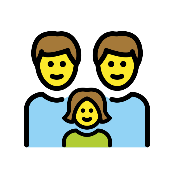 1F468 200D 1F468 200D 1F467 Vector