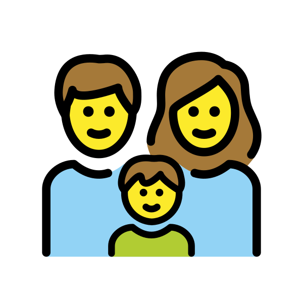 1F468 200D 1F469 200D 1F466 Vector