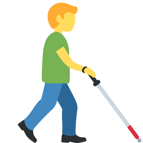1f468 200d 1f9af 200d 27a1 Fe0f Vector
