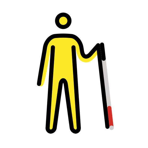 1F468 200D 1F9AF 200D 27A1 FE0F Vector