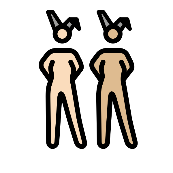 1F469 1F3FB 200D 1F430 200D 1F469 1F3FC Vector