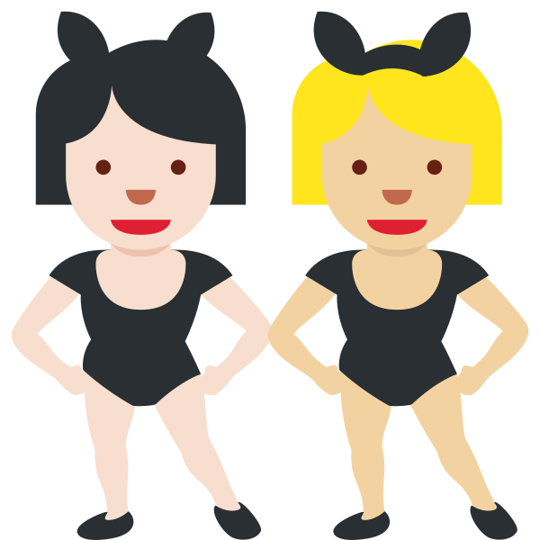 1f469 1f3fb 200d 1f430 200d 1f469 1f3fc Vector