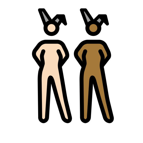 1F469 1F3FB 200D 1F430 200D 1F469 1F3FE Vector