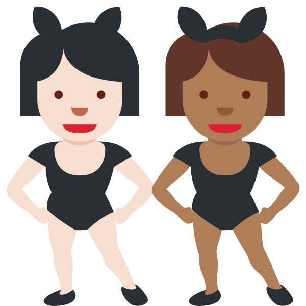 1f469 1f3fb 200d 1f430 200d 1f469 1f3fe Vector