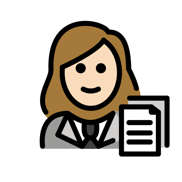 1F469 1F3FB 200D 1F4BC Vector