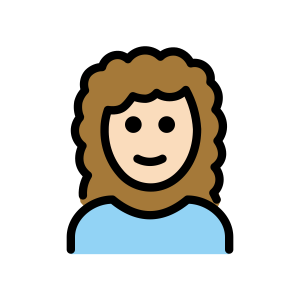 1F469 1F3FB 200D 1F9B1 Vector
