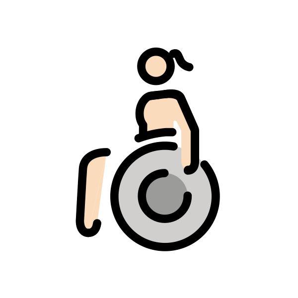 1F469 1F3FB 200D 1F9BD Vector