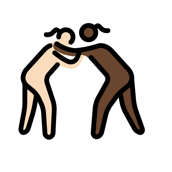 1F469 1F3FB 200D 1FAEF 200D 1F469 1F3FF Vector