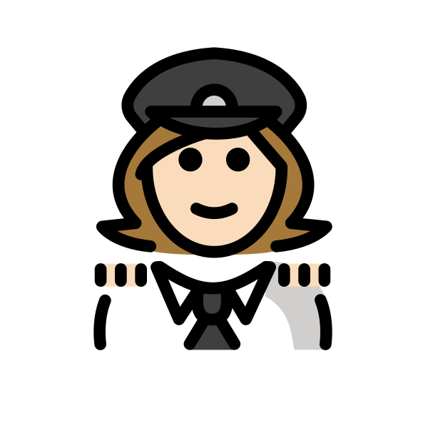 1F469 1F3FB 200D 2708 FE0F Vector