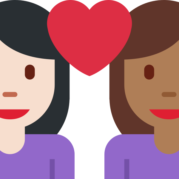 1f469 1f3fb 200d 2764 Fe0f 200d 1f469 1f3fe Vector