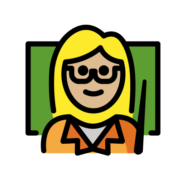 1F469 1F3FC 200D 1F3EB Vector