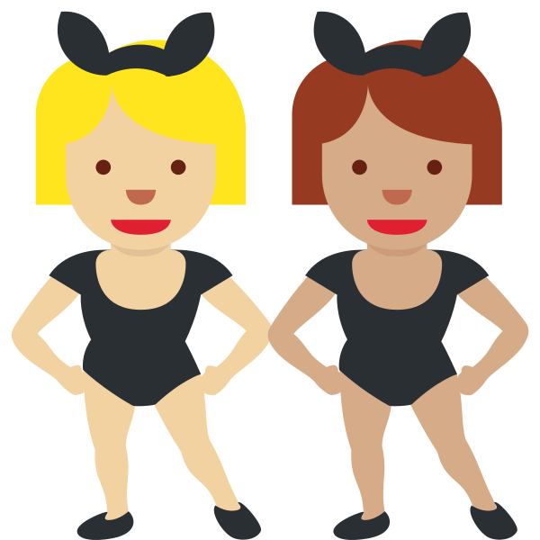 1f469 1f3fc 200d 1f430 200d 1f469 1f3fd Vector