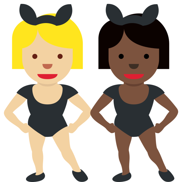 1f469 1f3fc 200d 1f430 200d 1f469 1f3ff Vector